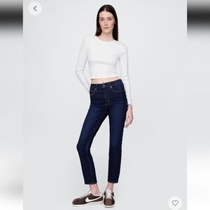 NWT! GAP, High Rise Vintage Slim Jeans, Rinsed, Size 29P- $70